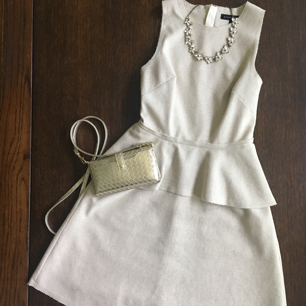 Banana Republic Canvas Peplum Dress with Pockets